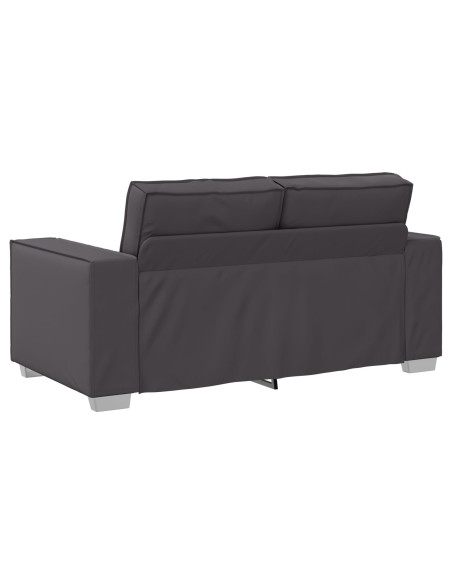 Divanetto grigio in pelle sintetica da 120 cm