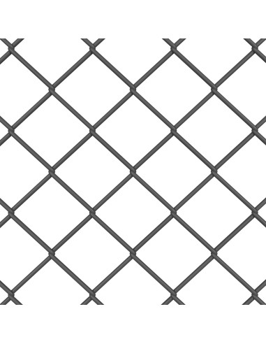 Recinzione con Posto Grigio 1,6 x 10 m Acciaio e PVC