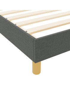 Struttura del letto Grigio scuro 90 x 190 cm Tessuto 2