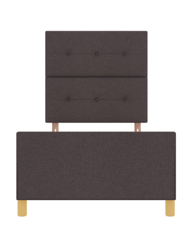 Struttura del letto Marrone scuro 80 x 200 cm Tessuto