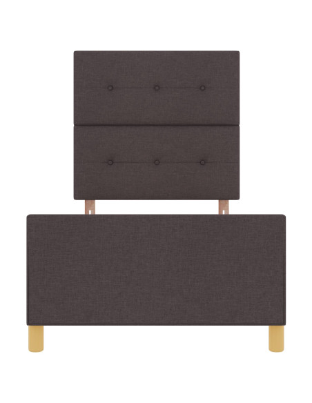 Letto  Marrone Scuro 80x200 cm in Tessuto