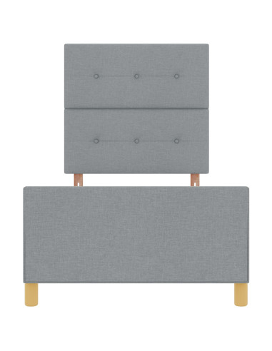Struttura del letto Grigio chiaro 80 x 200 cm Tessuto