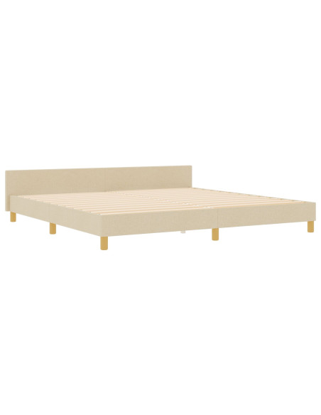 Letto in tessuto panna  200x200 cm