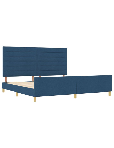 Struttura del letto blu 200x200 cm in tessuto