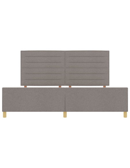 Letto in tessuto tortora 200x200 cm di