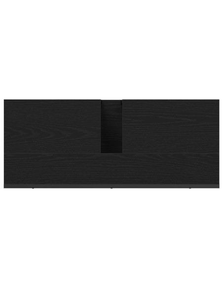 Mobile Porta Lavabo  Rovere Nero 80x33x60 cm Legno ingegnerizzato