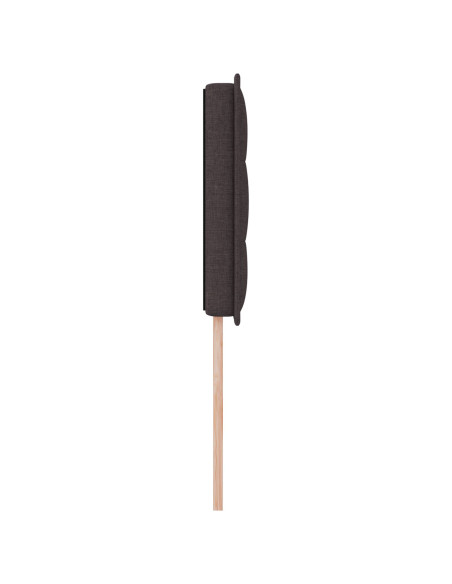 Testata letto design Lines marrone scuro 100 cm in tessuto