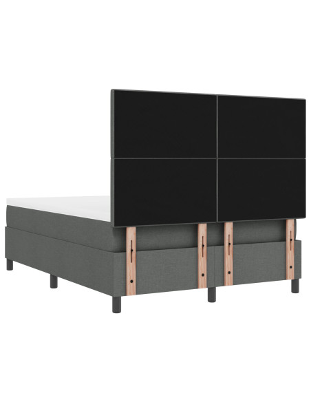 Struttura letto  con materasso Grigio scuro Tessuto 160 x 200 cm