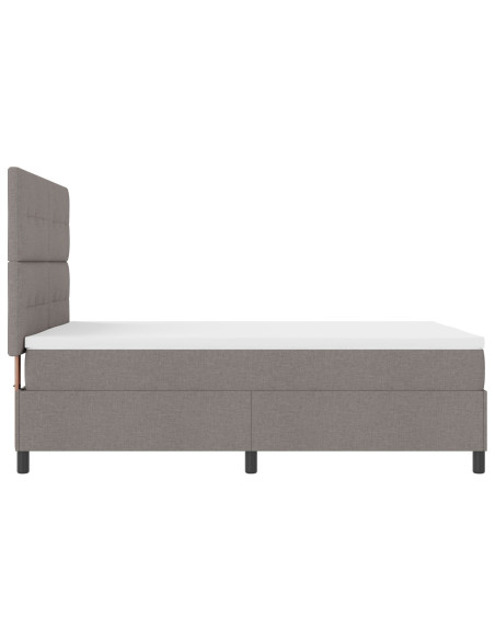 Struttura Letto  con Materasso Grigio Tessuto 160 x 200 cm