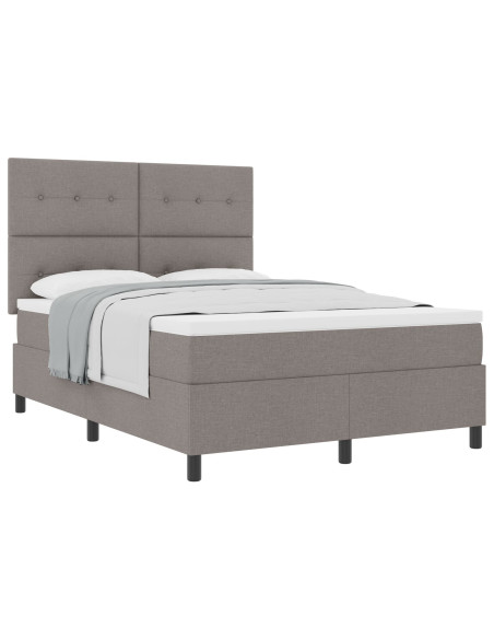 Struttura Letto  con Materasso Grigio Tessuto 160 x 200 cm