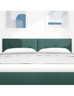 Testiera con testiera Verde Scuro 160 cm Pelle Sintetica 2