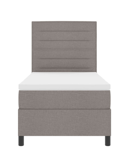 Struttura del Letto  con Materasso Grigio Scuro Tessuto 100 x 200 cm
