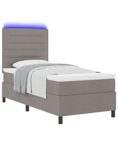 Struttura del Letto  con Materasso Grigio Scuro Tessuto 100 x 200 cm