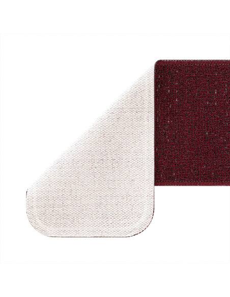 Tappeti per scale  con retro in lattice Bordeaux 25x60 cm