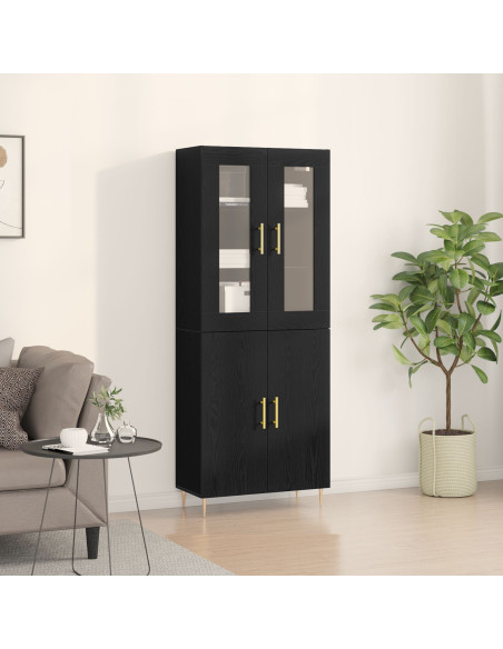 Alto Rovere Nero 69.5x34x180 cm Legno ingegnerizzato