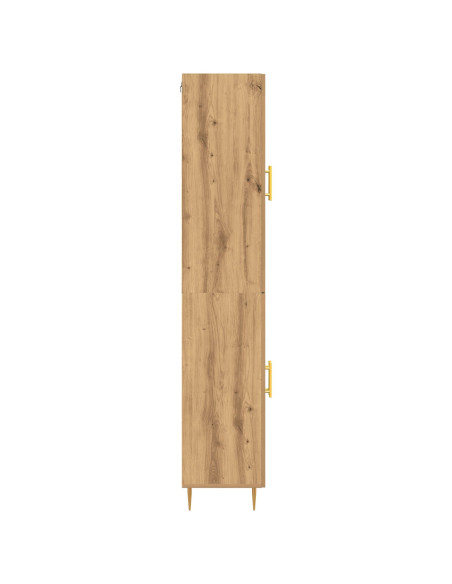 Highboard  in Rovere Artigianale 69.5x34x180 cm Legno ingegnerizzato