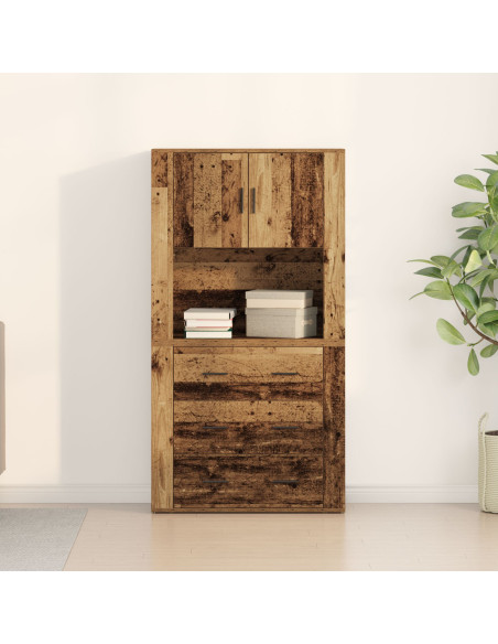 Alto armadio  Legno antico 80x33x150 cm Legno ingegnerizzato