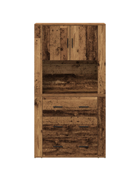 Alto armadio  Legno antico 80x33x150 cm Legno ingegnerizzato
