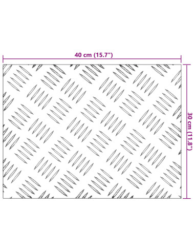 Gradini per Scale 4 pcs Argento 40 x 30 cm Alluminio