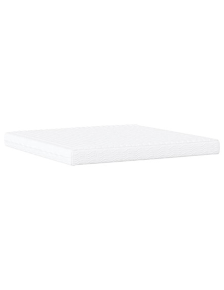 Letto con Materasso Crema 200x200 cm in Tessuto