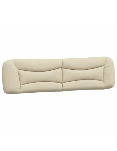 Letto con Materasso Crema 200x200 cm in Tessuto