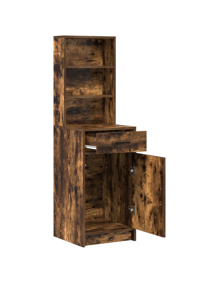 Mobile Alto in Rovere Fumè, 40x41x135 cm, in Legno Ingegnerizzato