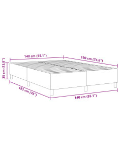 Struttura letto piattaforma Blu 140 x 190 cm Tessuto 2