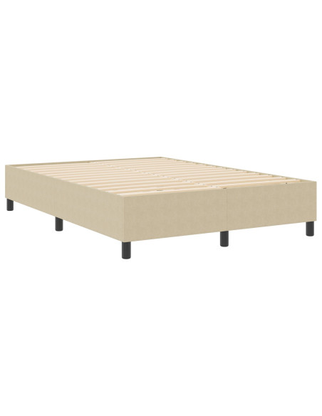 Letto con Reticolo Verde Chiaro Grigio 140x200 cm in Tessuto Corduroy