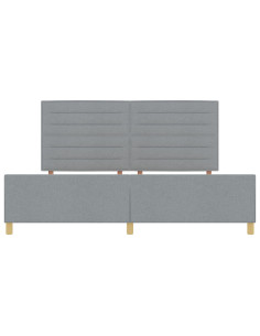 Struttura del letto Grigio chiaro 200 x 200 cm Tessuto