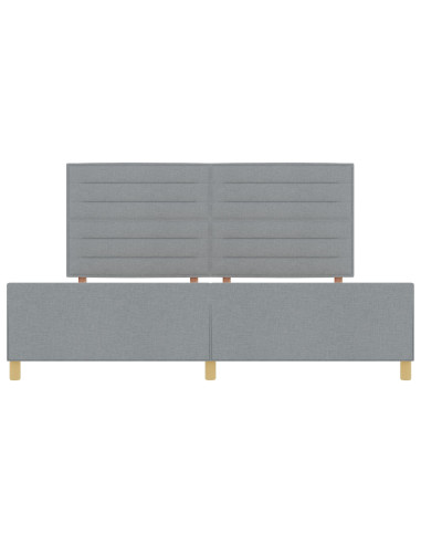 Struttura del letto Grigio chiaro 200 x 200 cm Tessuto