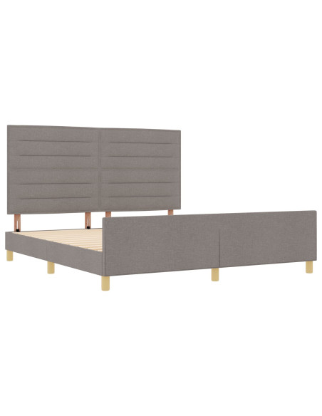 Letto  in Tortora, 180x200 cm, Tessuto