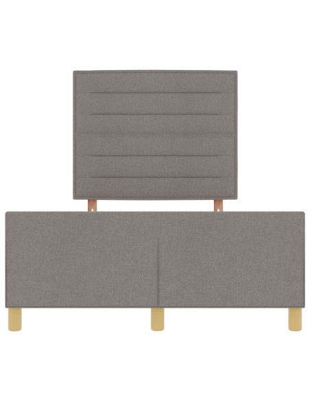 Letto Taupe 160x200 cm in Tessuto di