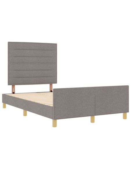 Struttura Letto  in Tortora, 140x200 cm Tessuto