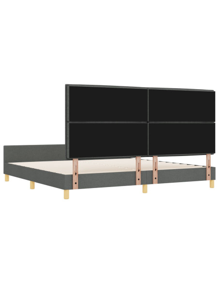 Struttura Letto in Tessuto Grigio Scuro  200x200 cm