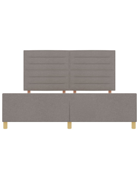 Letto  in Tortora, 180x200 cm, Tessuto