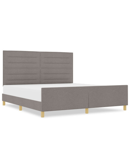 Letto  in Tortora, 180x200 cm, Tessuto