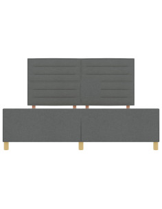 Struttura del letto Grigio scuro 180 x 200 cm Tessuto 2