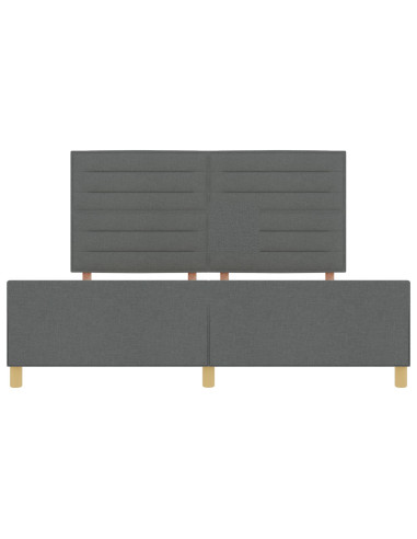Struttura del letto Grigio scuro 180 x 200 cm Tessuto