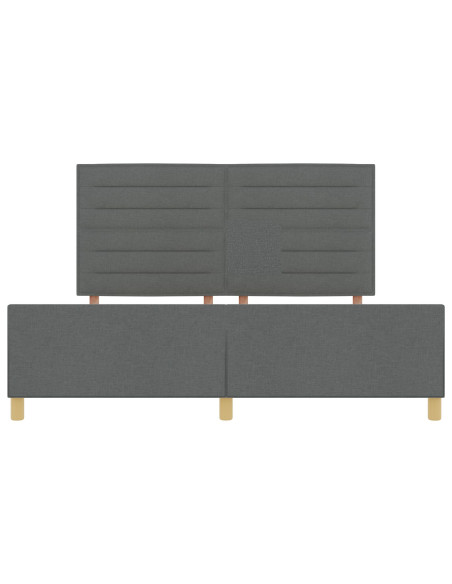 Letto Grigio Scuro 180x200 cm Tessuto