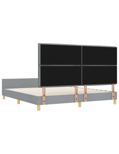 Struttura del letto Grigio chiaro 180 x 200 cm Tessuto
