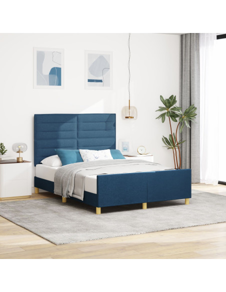Letto Blu 160x200 cm in Tessuto