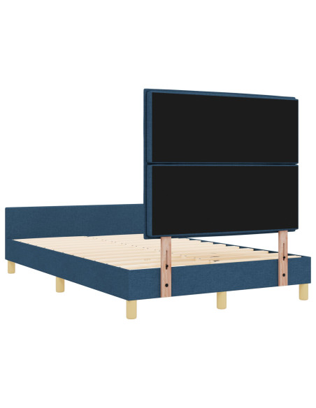 Struttura del letto con testiera Blu 160 x 200 cm Tessuto