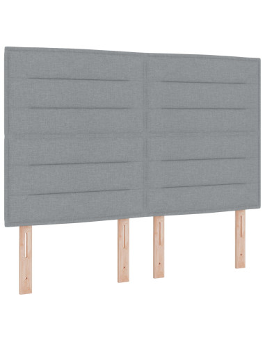 Struttura del letto Grigio chiaro 140 x 200 cm Tessuto