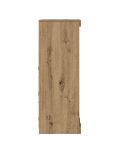 Credenza con luci LED Rovere Artigianale 60,5x37x100 cm