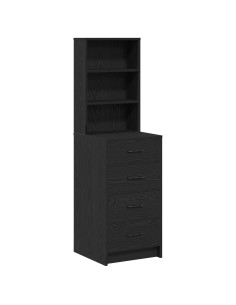 Credenza Rovere nero 40 x 41 x 135 cm Legno multistrato 2