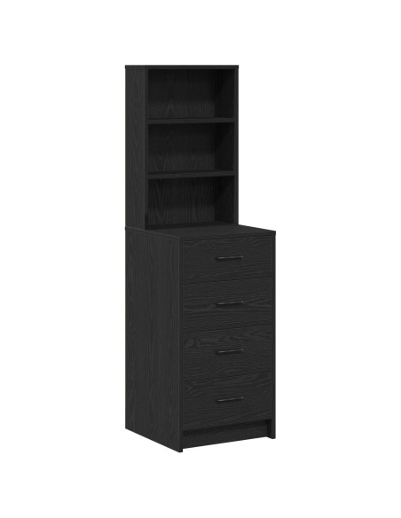 Credenza Rovere nero 40 x 41 x 135 cm Legno multistrato