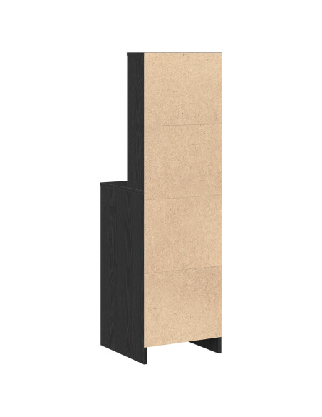 Highboard Nero Quercia 40x41x135 cm Legno ingegnerizzato