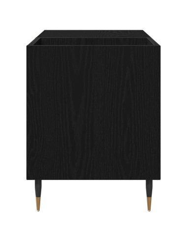 Mobile porta vinili con lo scaffale Rovere Nero 85 x 38 x 48 cm