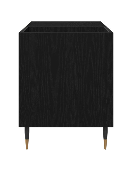 Armadio per dischi  Nero Rovere 84,5x38x48 cm Legno ingegnerizzato