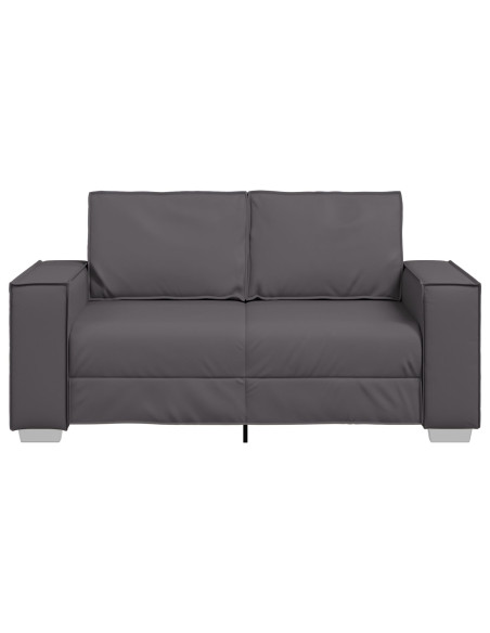 Divanetto grigio in pelle sintetica da 120 cm